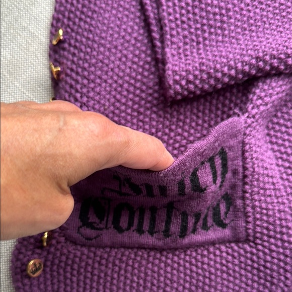 Juicy Couture Purple Knit Scarf - Picture 3 of 5